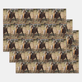 Momma And Kid Goat - Small Print Wrapping Paper Sheets by CatsEyeViewGifts at Zazzle
