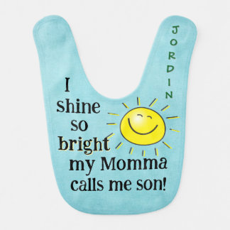 Momma and Son Love  Baby Bib
