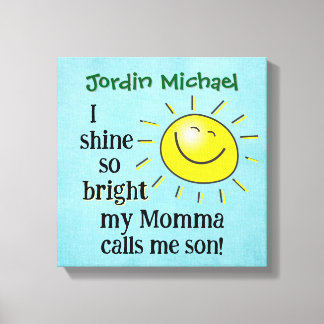 Momma and Son Love  Canvas Print
