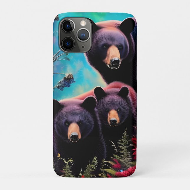 Momma Bear and cubs Case-Mate iPhone Case (Back)