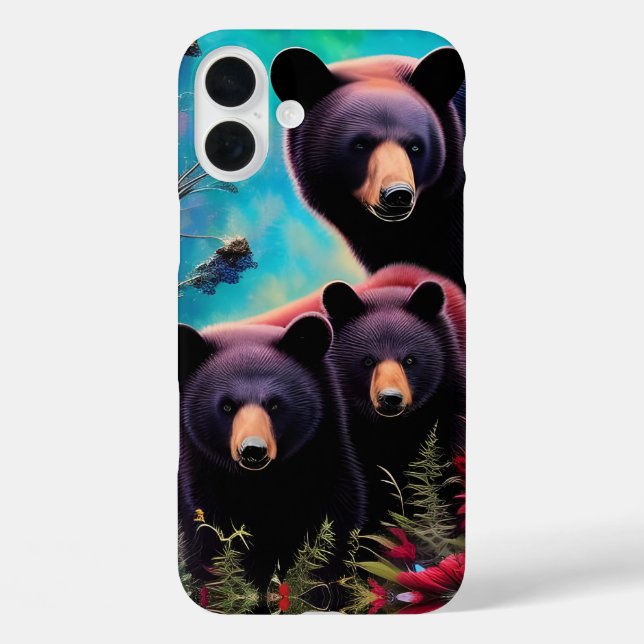 Momma Bear and cubs Case-Mate iPhone Case (Back)