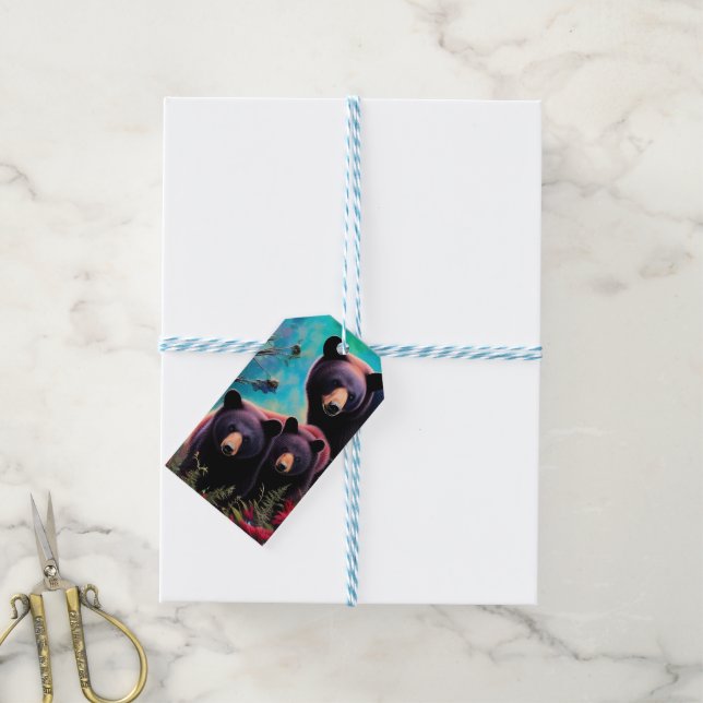 Momma Bear and cubs Gift Tags (With Twine)