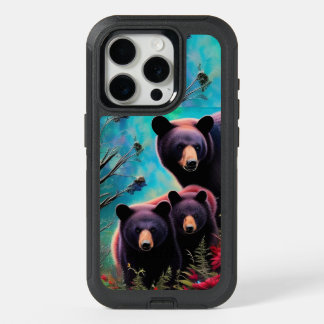 Momma Bear and cubs iPhone 15 Pro Case