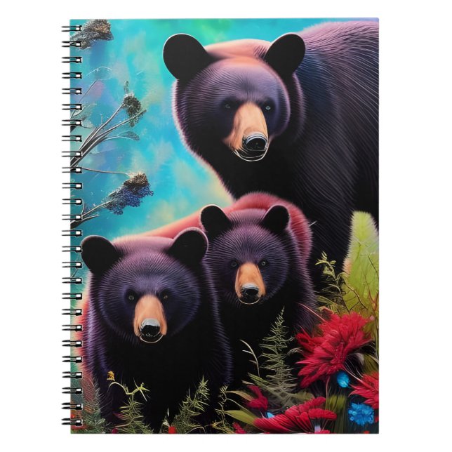 Momma Bear and cubs Notebook (Front)