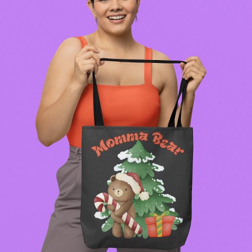 Momma Bear Christmas Tote Bag