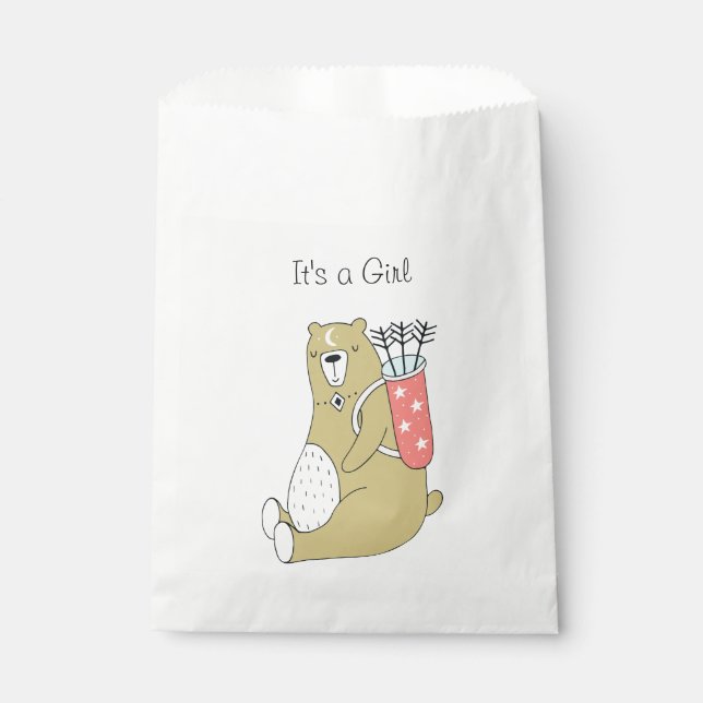 Momma Bear | It's A Girl | Gift Favor Bag (Front)