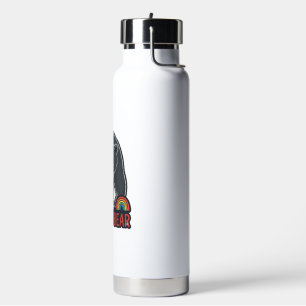 Momma Bear Rainbow Vintage Engraving Shirt Design Water Bottle