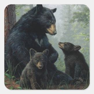 Momma Bear Square Sticker