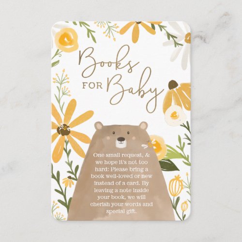 Momma Bear  Sweet Honey Bee Books For Baby Enclosure Card