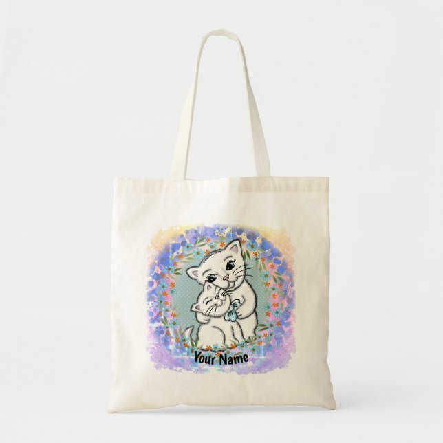 Momma Cat and Kitten  Tote Bag (Front)