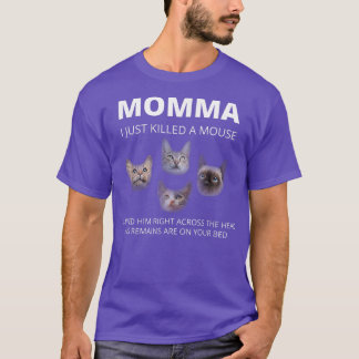 Momma Cats Funny Saying Cat Lover Four Cats Singin T-Shirt