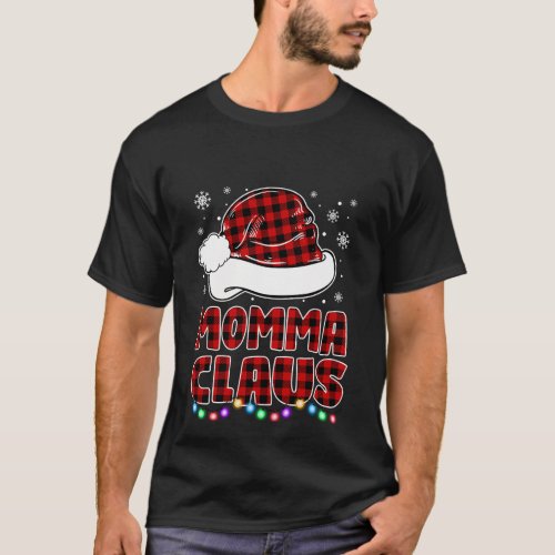 Momma Claus Grandma Family Pajamas T_Shirt