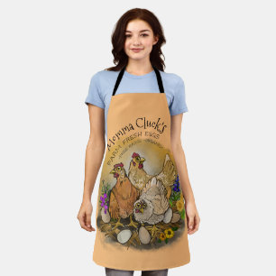 Momma Cluck's Farm Fresh Eggs Apron