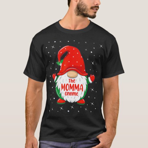 Momma Gnome Family Matching Christmas Funny Gift P T_Shirt