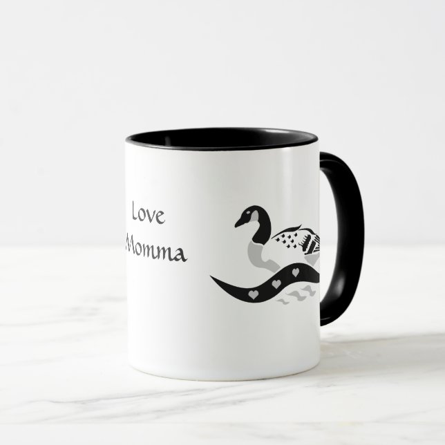Momma Goose Swimming Mug (Front Right)