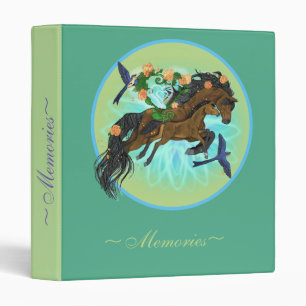 Momma Horse and foal 3 Ring Binder