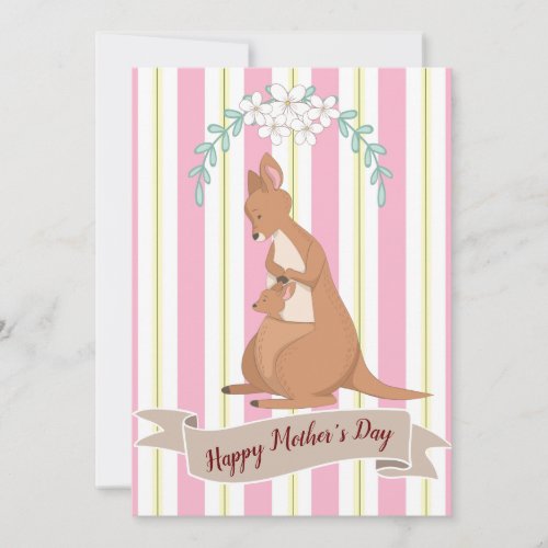 Momma Kangaroo Flat Holiday Card