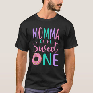Momma of the Sweet one Mom 1st Birthday Girl Donut T-Shirt