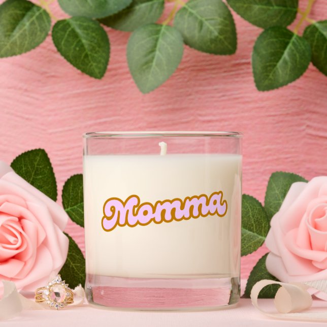 Momma | Pink Cute Mom Scented Candle (Wedding)
