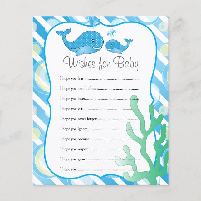 Momma Whale and her Baby Boy - Wishes Flyer (Front)