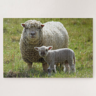 Momma's Baby Lamb - 20x30 Jigsaw Puzzle