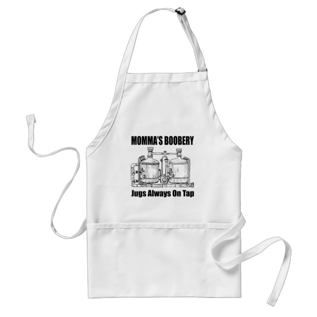 Momma's Boobery Jugs Always On Tap Adult Apron (Front)