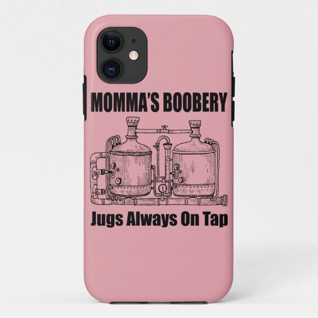 Momma's Boobery Jugs Always On Tap Case-Mate iPhone Case (Back)