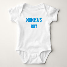 "MOMMA'S BOY" Baby Boy Cotton Bodysuit