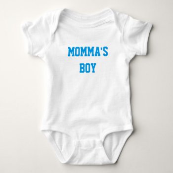"momma's Boy" Baby Boy Cotton Bodysuit by CKGIFTS at Zazzle