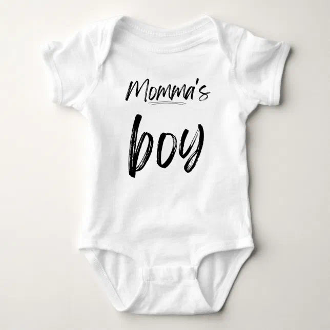 Momma's Boy Baby Infant One-Piece Bodysuit | Zazzle