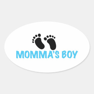 Momma's Boy Oval Sticker