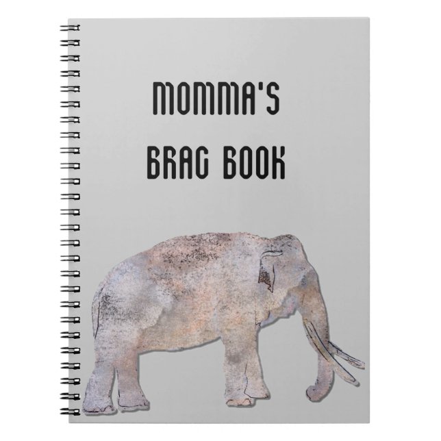 MOMMA'S Brag Book Elephant Photo Notebook (Front)