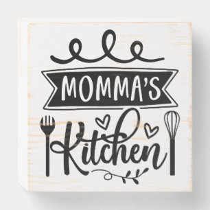 Momma's Kitchen Wooden Box Sign