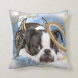 Momma's Lil Angel Boston Terrier Pillow