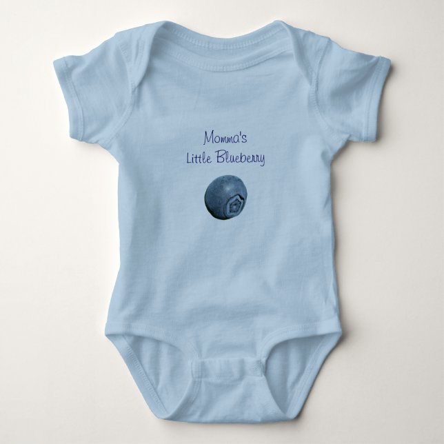 Momma's Little Blueberry, Vaccinium ovalifolium Baby Bodysuit (Front)