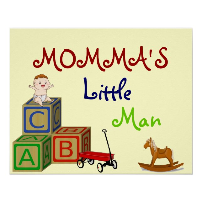 MOMMA'S Little Man Playroom Glossy Poster (Front)