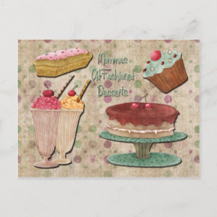 Mommas Old Fashioned Desserts Postcard