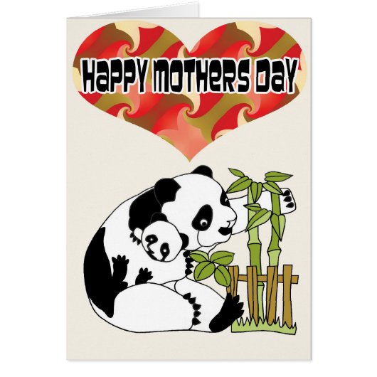 Mommie with Baby Panda Cards (Front)
