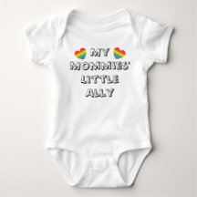 Mommies' Ally Rainbow Hearts Two Moms Cute Pride