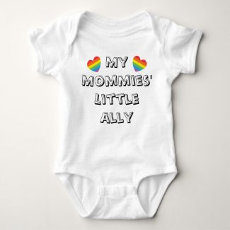 Mommies' Ally Two Moms Pride Baby | Rainbow Hearts
