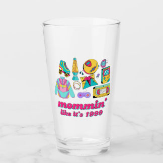 Mommin' Like It's 1999 - Funny Y2K Mom Gift Glass
