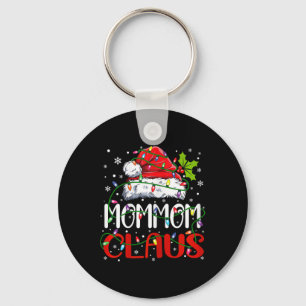 Mommom Claus Christmas Santa Matching Family Xmas Keychain
