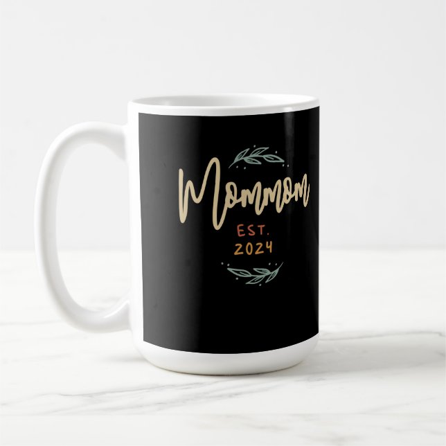 Mommom Established 2024 Funny Grandma Coffee Mug (Left)