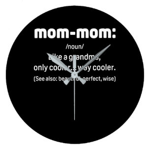 Special MOM GRANDMOTHER WALL CLOCK Grandma Mother Mom-Mom Granny Mommy NEW 