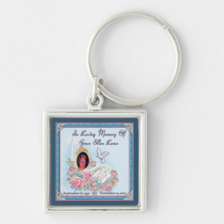 MomMom Lease Memorial Silver Premium Keychain