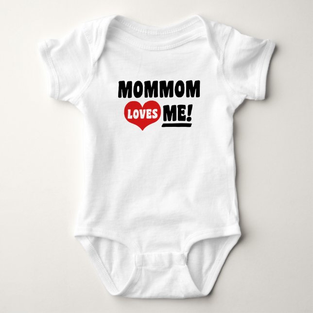 MomMom Loves Me Baby Bodysuit (Front)
