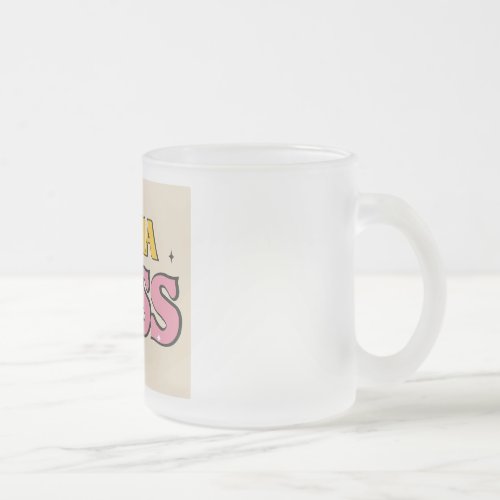 MOMMOMMOMMAMA FROSTED GLASS COFFEE MUG