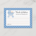 Mommy Advice Card Baby Shower Carriage | Pink