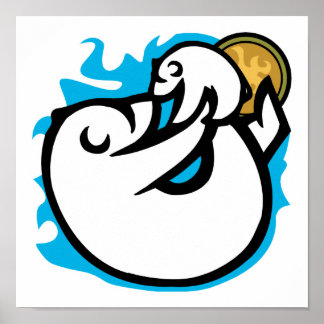 mommy & baby polar bear poster