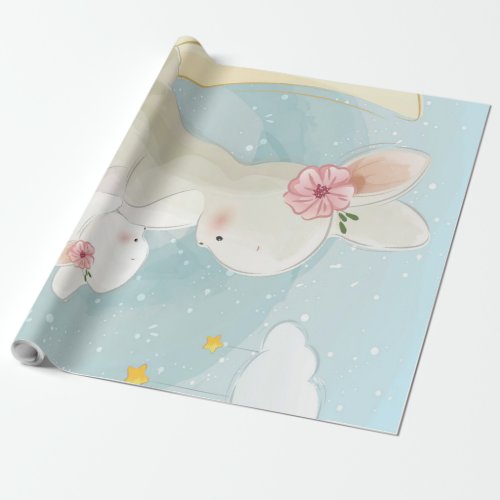 Mommy And Baby Bunny  Gift For Kids Wrapping Paper